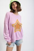 Load image into Gallery viewer, Easel Star Patch Washed Terry Pullover