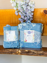 Load image into Gallery viewer, April Cornell Washed Blue Patchwork Tea Towel Bundle