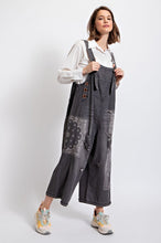 Load image into Gallery viewer, Easel Washed Denim Bandana Jumpsuit Charcoal