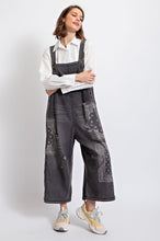 Load image into Gallery viewer, Easel Washed Denim Bandana Jumpsuit Charcoal