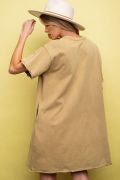 Load image into Gallery viewer, Easel Star Patch Mineral Washed T Shirt Dress