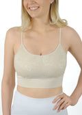 Load image into Gallery viewer, Elietian Spaghetti Strap Bra with Lace Overlay