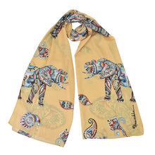 Load image into Gallery viewer, Anuschka Printed Chiffon Scarf Elephant Mandala