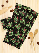 Load image into Gallery viewer, April Cornell Holly Tea Towel (set of 2)