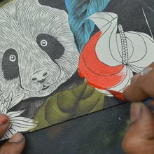 Load image into Gallery viewer, Anuschka Medium Zip Pouch Happy Panda