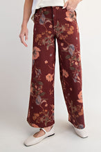 Load image into Gallery viewer, Easel Floral Printed Soft Stretch Twill Pants