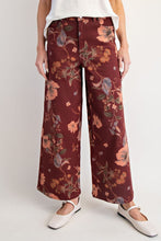 Load image into Gallery viewer, Easel Floral Printed Soft Stretch Twill Pants