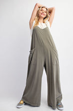 Load image into Gallery viewer, Easel Mineral Washed Cotton Span Jumpsuit