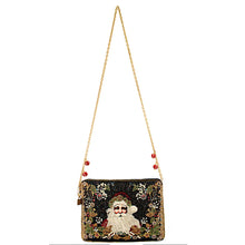Load image into Gallery viewer, Mary Frances Holiday Magic Santa Beaded and Embroidered Crossbody Handbag