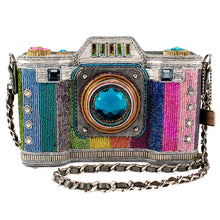 Load image into Gallery viewer, Mary Frances Life in Color Beaded Crossbody Camera Handbag