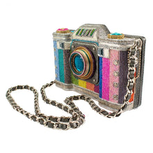 Load image into Gallery viewer, Mary Frances Life in Color Beaded Crossbody Camera Handbag