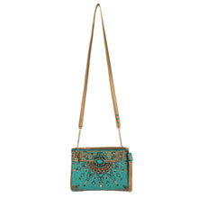 Load image into Gallery viewer, Mary Frances New Day Beaded Mosaic Themed Crossbody Leather Handbag