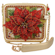 Load image into Gallery viewer, Mary Frances Poinsettia 3D Red and Gold Beaded Handbag