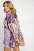 Load image into Gallery viewer, Easel Plaid Mix N Match Button Down Shirt