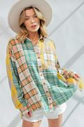 Load image into Gallery viewer, Easel Plaid Mix N Match Button Down Shirt