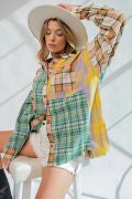 Load image into Gallery viewer, Easel Plaid Mix N Match Button Down Shirt