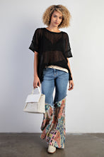 Load image into Gallery viewer, Easel Short Sleeve Knitted Sweater Top