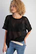 Load image into Gallery viewer, Easel Short Sleeve Knitted Sweater Top