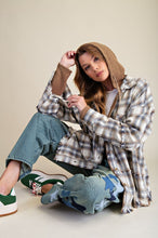 Load image into Gallery viewer, Easel Plaid Button Down Washed Shacket