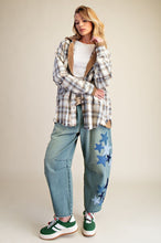 Load image into Gallery viewer, Easel Plaid Button Down Washed Shacket
