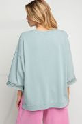 Load image into Gallery viewer, Easel Mineral Wash Terry Floral Peace Sign Pullover