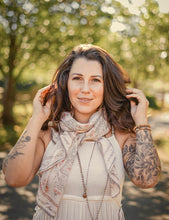 Load image into Gallery viewer, Market of Stars Love Story Heart Print Artisan Bamboo Scarf