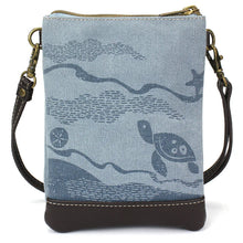 Load image into Gallery viewer, Chala Double Pocket Xbody Turtle Indigo
