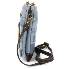 Load image into Gallery viewer, Chala Double Pocket Xbody Turtle Indigo