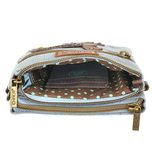 Load image into Gallery viewer, Chala Double Pocket Xbody Turtle Indigo
