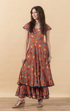 Load image into Gallery viewer, Trade Cloth Passementrie Santa Fe Dress Long Cap Sleeve