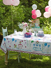 Load image into Gallery viewer, April Cornell Happy Birthday Watercolor Tablecloth