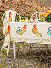 Load image into Gallery viewer, April Cornell Rooster Watercolor Tablecloth