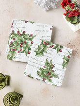 Load image into Gallery viewer, April Cornell Holly Song Tea Towel (Set of 2)