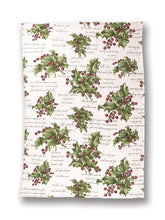 Load image into Gallery viewer, April Cornell Holly Song Tea Towel (Set of 2)