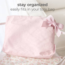 Load image into Gallery viewer, Case-Mate Ballet Pink Bow Crinkle Makeup Bag