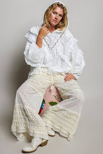 Load image into Gallery viewer, Pol Clothing Solid Pattern Eyelet Patch High-Rise Lace Knit Pants