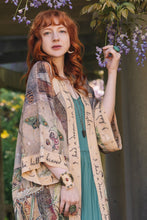 Load image into Gallery viewer, Market of Stars Lovelight Opera Duster Kimono Robe w/woodland deer & swallow