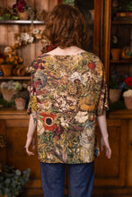 Load image into Gallery viewer, Market of Stars Golden Hour Luxe Tee Floral Tunic Shirt with Swallow