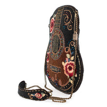 Load image into Gallery viewer, Mary Frances Classical Vibe Beaded Guitar Crossbody Handbag