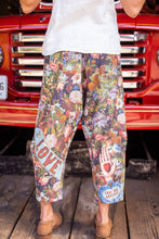 Load image into Gallery viewer, Market of Stars Love Language Linen Cropped Artist Pant w/ Flowers