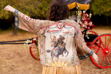 Load image into Gallery viewer, Market of Stars Love Revolution Pixie Crop Kimono w/ Sun, Horse & Florals