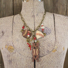 Load image into Gallery viewer, The Primitive Peddler Home Run Hitter Charmed Necklace
