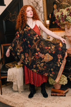 Load image into Gallery viewer, Market of Stars Heart of Gold Scarf with Swallows & Sacred Heart