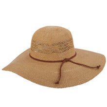 Load image into Gallery viewer, Scala Hats Straw Round Crown Hat Elenora