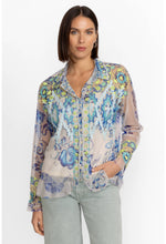 Load image into Gallery viewer, Johnny Was Mazzy Button Down Ruffle Blouse with Slip