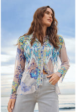 Load image into Gallery viewer, Johnny Was Mazzy Button Down Ruffle Blouse with Slip