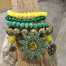 Load image into Gallery viewer, The Primitive Peddler Shasta Daisy Kind Of Day Bracelet Set