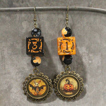 Load image into Gallery viewer, The Primitive Peddler TRICK or TREAT Dangle Earrings
