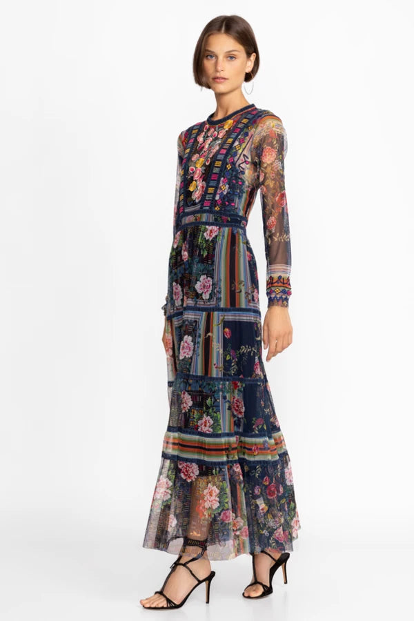 johnny was jolene embroidered mesh dress cleaning instructions Johnny Was Dayana Mesh Dress with Slip