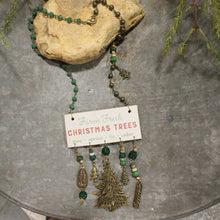 Load image into Gallery viewer, The Primitive Peddler Pine Forest Christmas Tree Patch Charm'd Necklace
